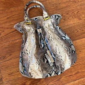 Galian Boutique Snake Print Hobo Crossbody Or Shoulder Worn Bag